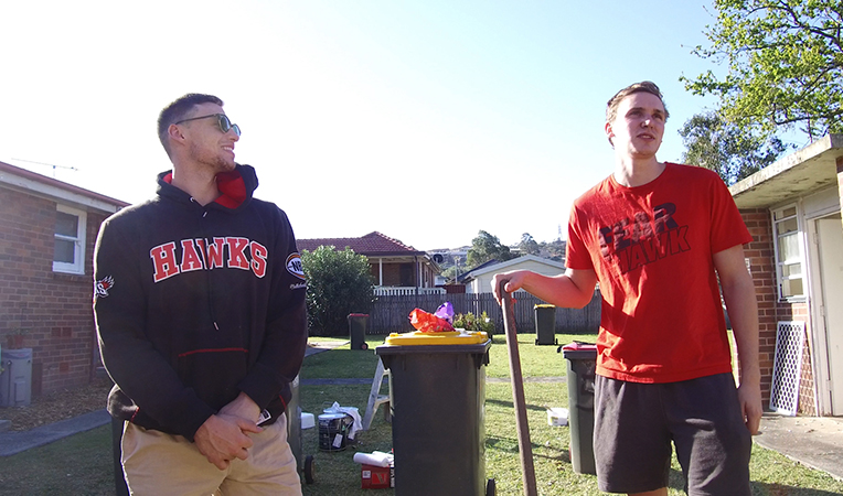 Hawks volunteer at IRT Gunyah working bee