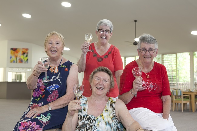 (left to right) Val Metherell, Arleen Tregenza, Marrie Handley and Sandy Butow (front) spoke to The Good Life about friendship.