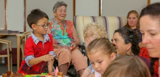 IRT Moruya residents and local families enjoy coming together for a playgroup session.